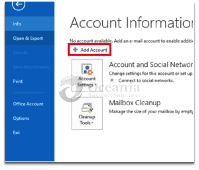 Configure Email in Outlook 2013 Fig 2